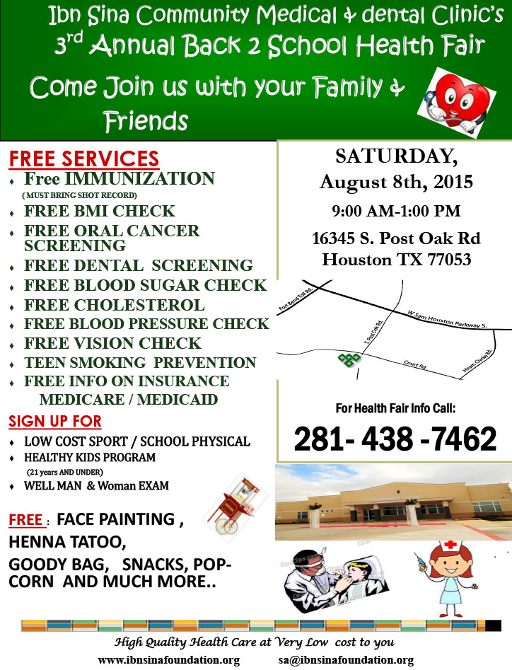 Health Fair at S Post Oak Clinic 8-8-2015