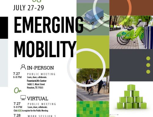 Public Meeting and Work Sessions – Emerging Mobility, July 27-29
