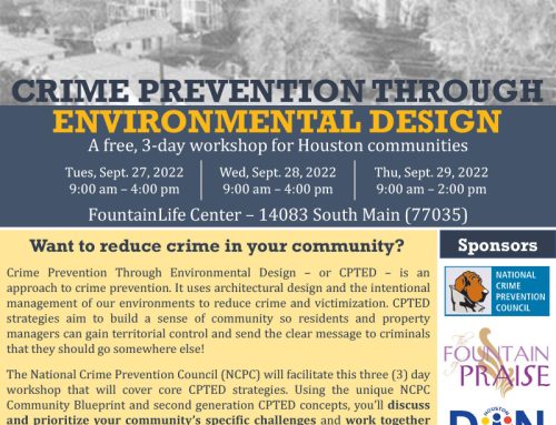 Free Workshop: Crime Prevention Through Environmental Design