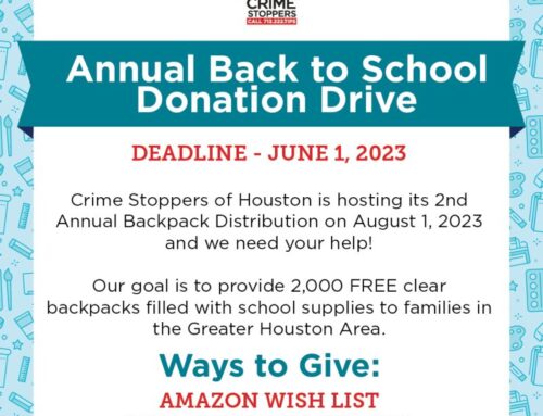 Crime Stoppers of Houston: Annual Back to School Donation Drive