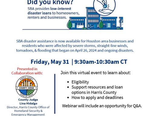 SBA Disaster Assistance Webinar, May 31